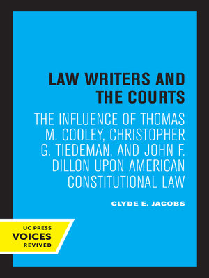 cover image of Law Writers and the Courts